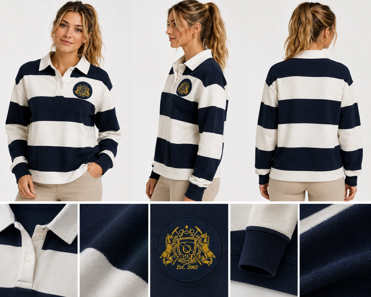 Ladies Michigan Polo Heritage Rugby Shirt