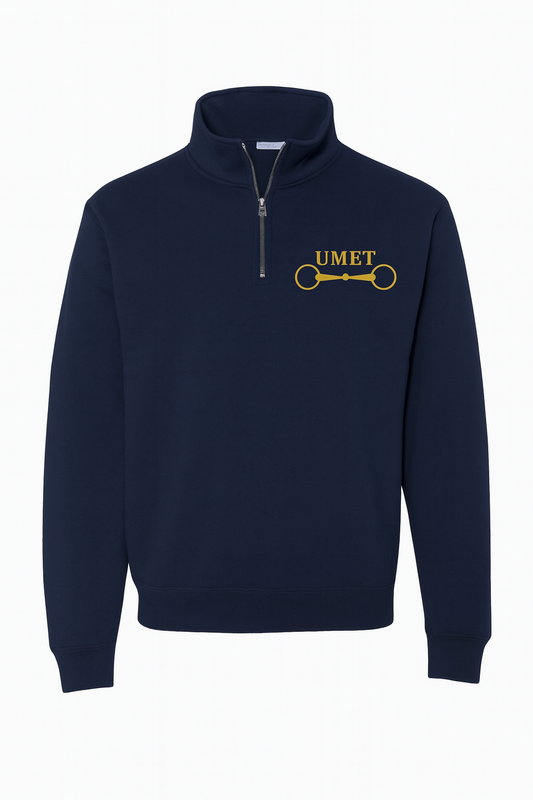 PRE-ORDER Men's Navy 1/4 Zip UMET Logo