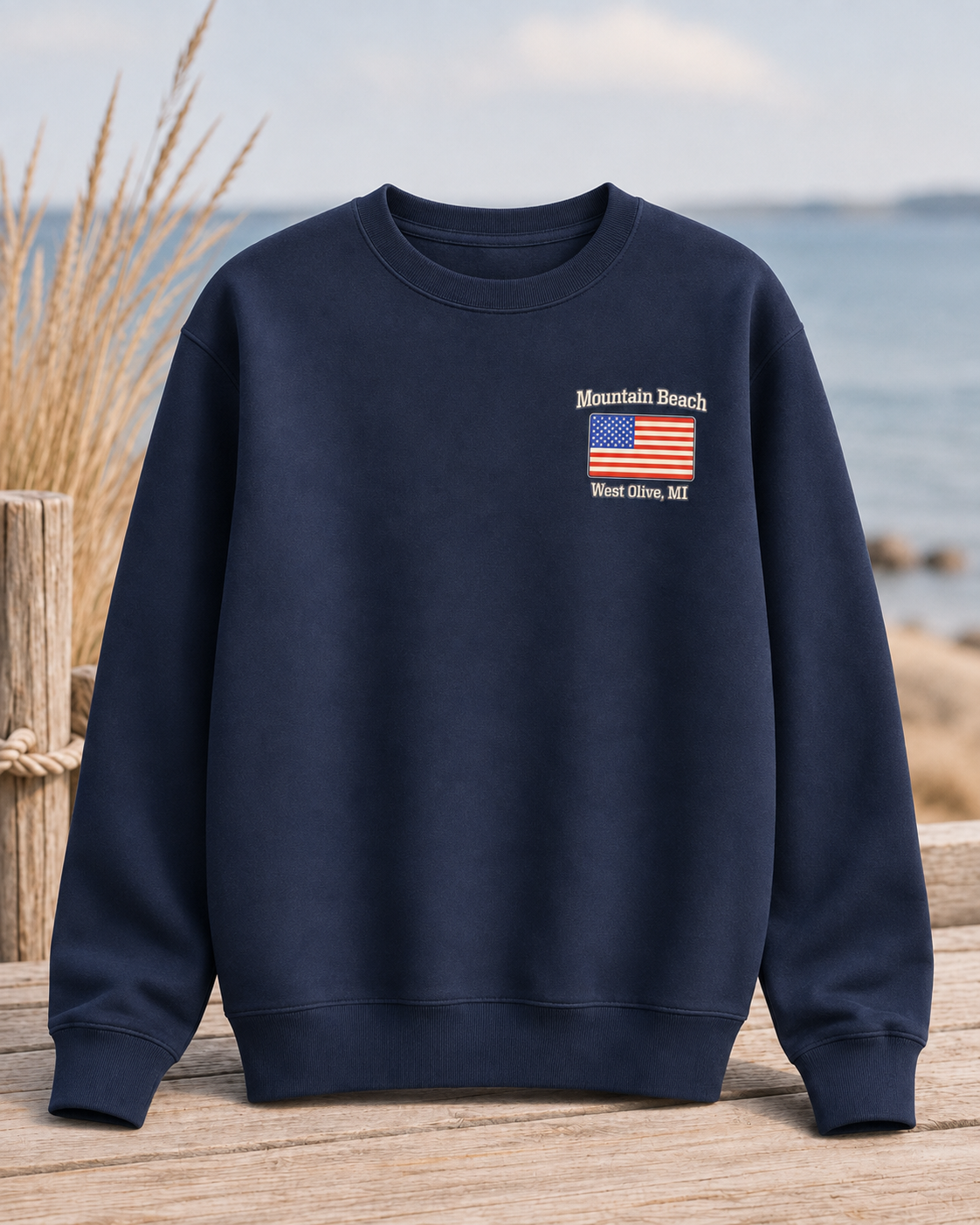 Mountain Beach Crew Neck Sweatshirt