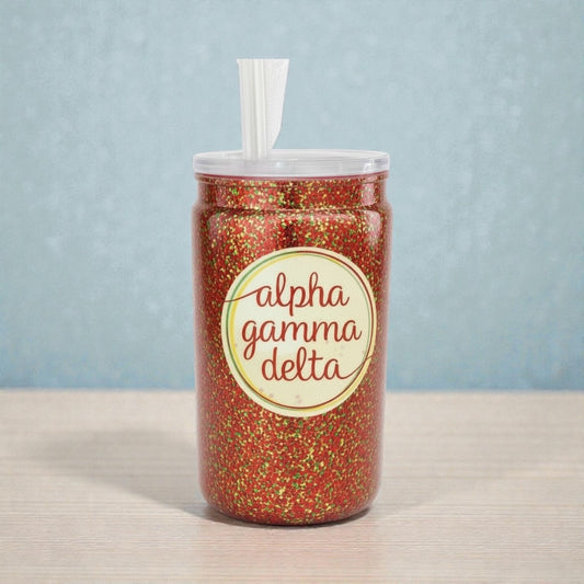 16 oz Snow Globe Tumbler – Alpha Gamma Delta